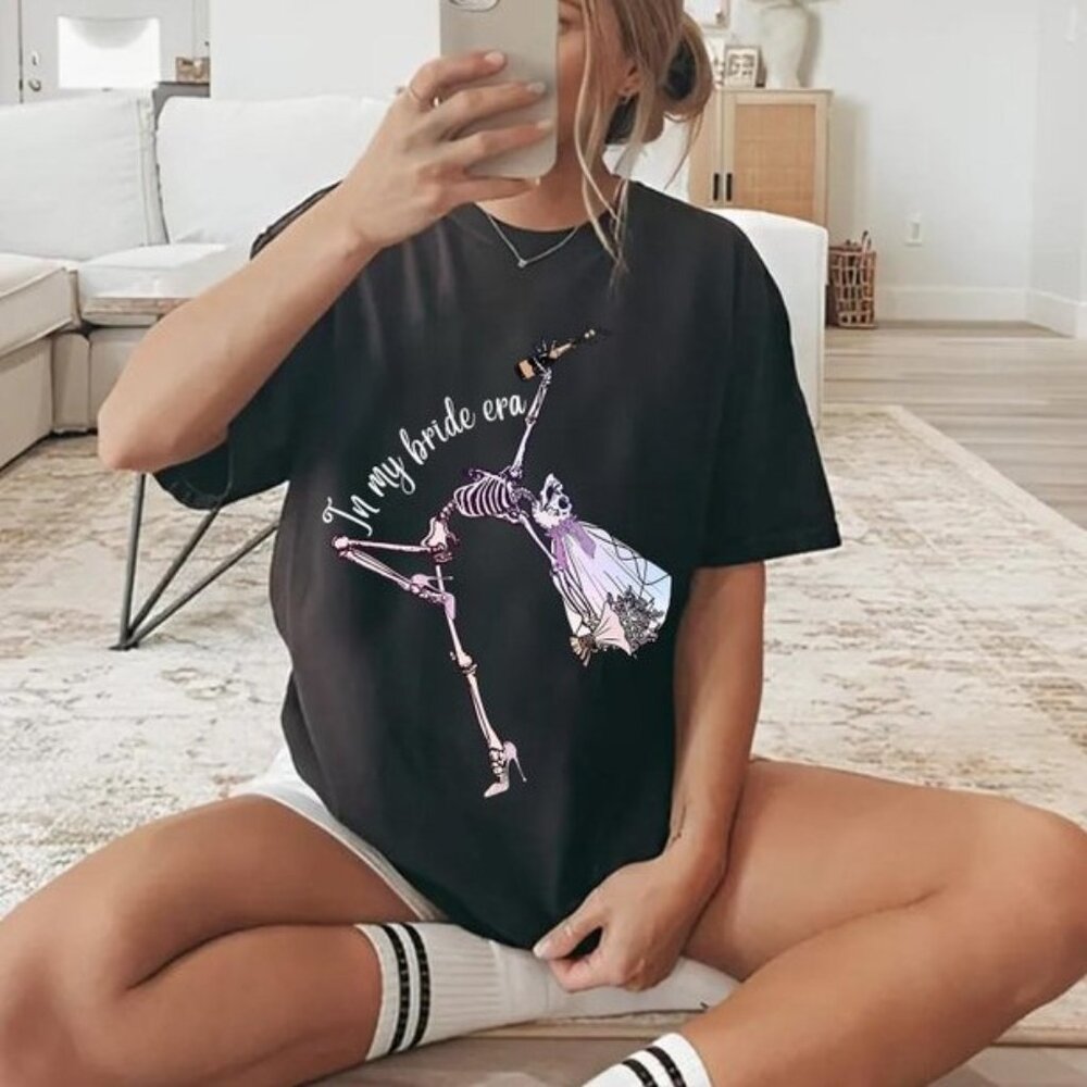 In My Bride Era Shirt, Bride To Be Spooky Wedding Sweatshirt, Halloween Wedding